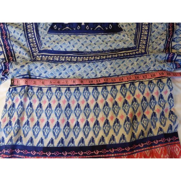 BLL New York Women's Sz Medium Tie Dye Top Shirt Boho Flowy Pink Blue Romantic - Picture 7 of 8